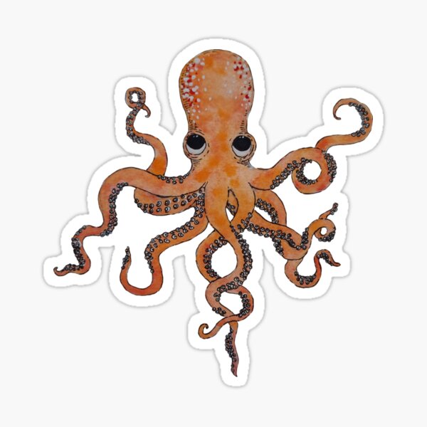Item preview, Orange Octopus designed and sold by MILATUFEGDZIC.