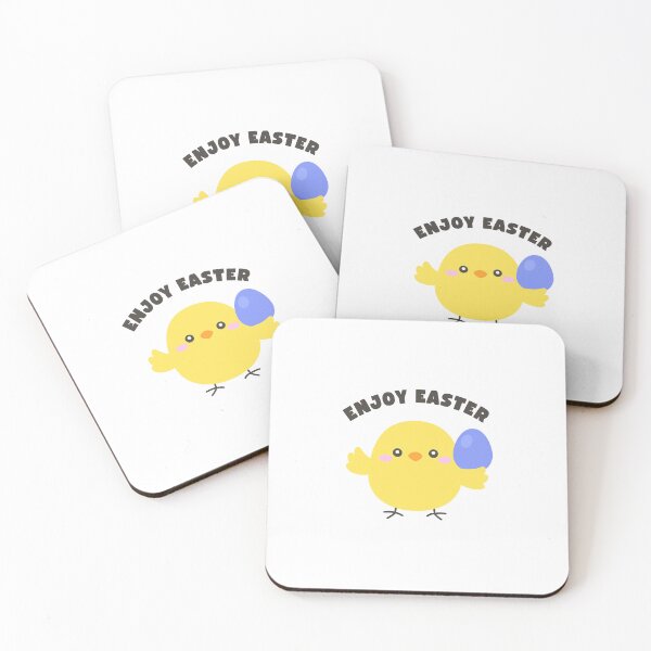 Item preview, Enjoy Easter – Simple and Cute Chick Holding Egg Sticker designed and sold by BubiStudio.