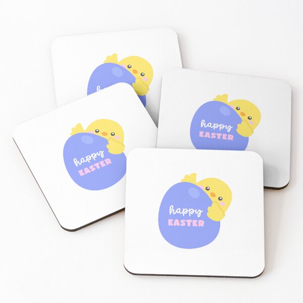 Item preview, Happy Easter – Peekaboo Chick in Blue Eggshell Sticker designed and sold by BubiStudio.