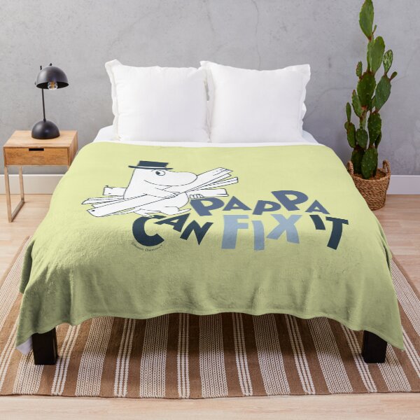 Item preview, Moomin Pappa Can Fix It Blue Text designed and sold by MoominStore.