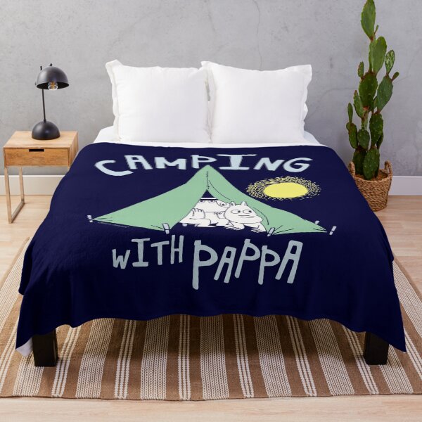 Item preview, Moomin Camping With Pappa Light Outline designed and sold by MoominStore.