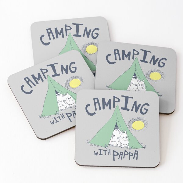 Artikelvorschau, Mumins beim Camping mit Pappa, dunkler Umriss entworfen und verkauft von MoominStore.