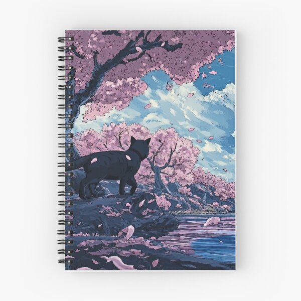 Item preview, Feline reverie beneath cherry blossom petals designed and sold by TeeTribeWear.