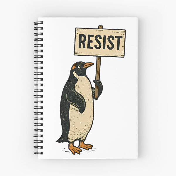 Item preview, Rebel Gentoo Penguins RESIST Anti-Tariff Protest designed and sold by DunciOcukino.