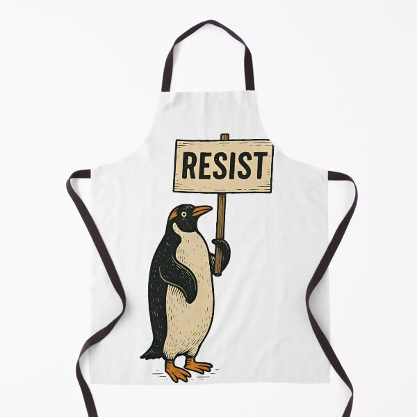 Item preview, Rebel Gentoo Penguins RESIST Anti-Tariff Protest designed and sold by DunciOcukino.