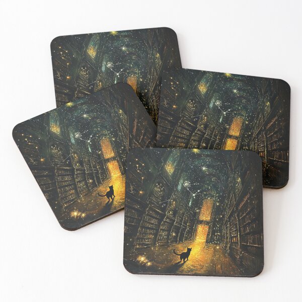 Item preview, Feline Mystery under Golden Constellations designed and sold by TeeTribeWear.