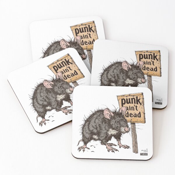 Item preview, Punk Ain't Dead Punk Rat designed and sold by RockFireMerch.
