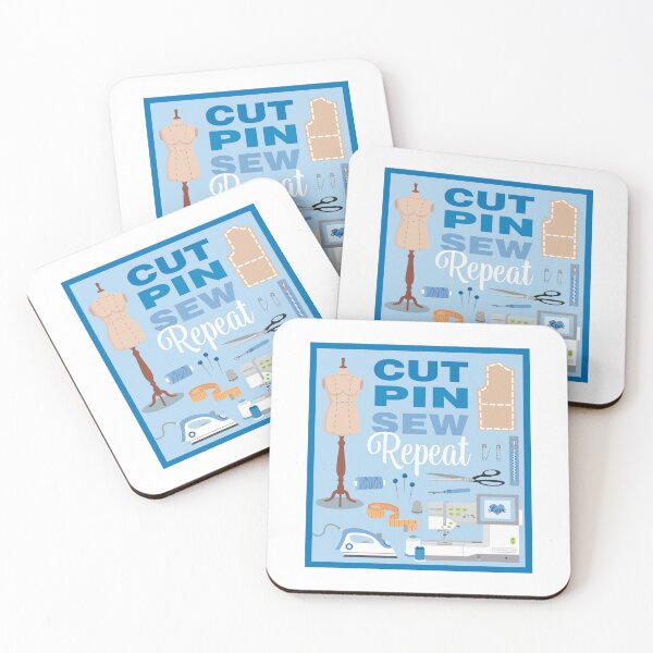Item preview, Cut pin sew repeat - BLUE designed and sold by StellarFX.
