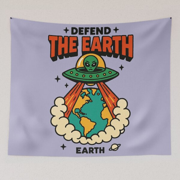 Item preview, Defend the Earth - Retro Alien Invasion Graphic designed and sold by zzz888.