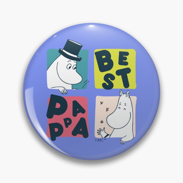 Artikelvorschau, Mumin Muminpapa Beste Pappa Quadrate Dunkler Text entworfen und verkauft von MoominStore.