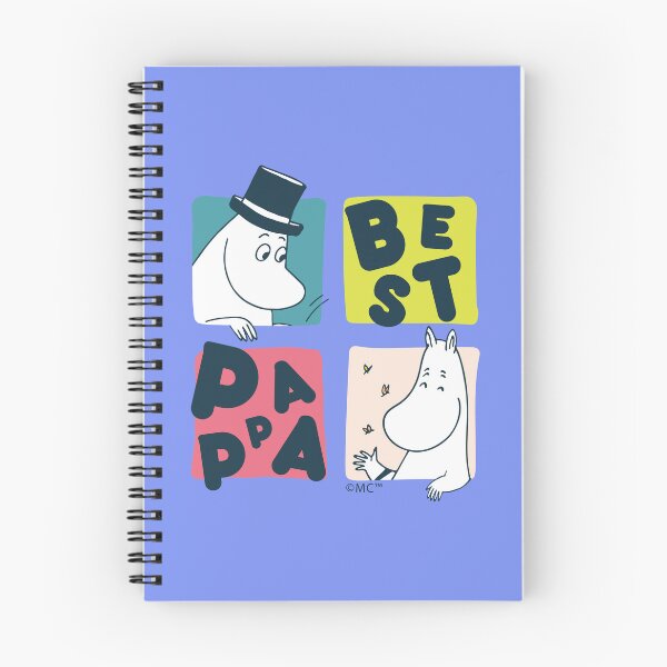 Aperçu de l'œuvre Moomin Moominpappa Meilleurs carrés Pappa Texte sombre créée et vendue par MoominStore.