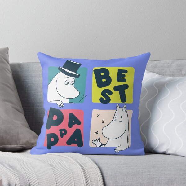 Item preview, Moomin Moominpappa Best Pappa Squares Dark Text designed and sold by MoominStore.