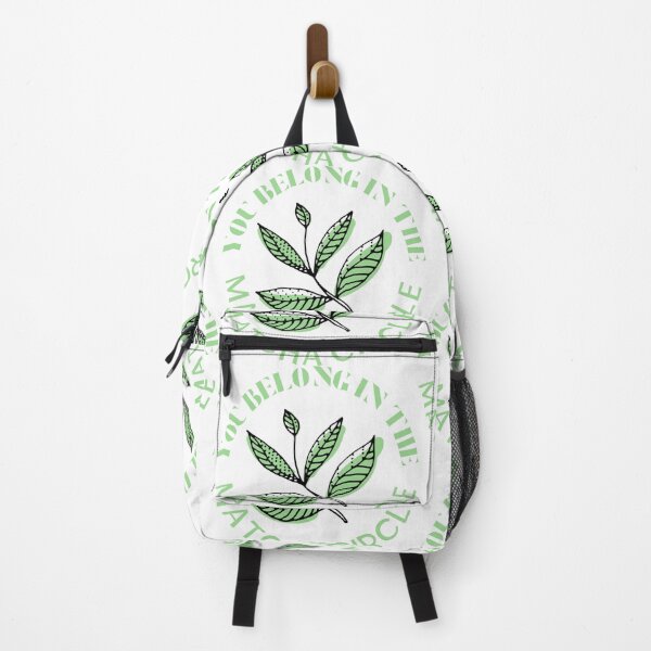 Item preview, You Belong In The Matcha Circle Green Leaves Calm Energy Black Lines designed and sold by SplashTastic.