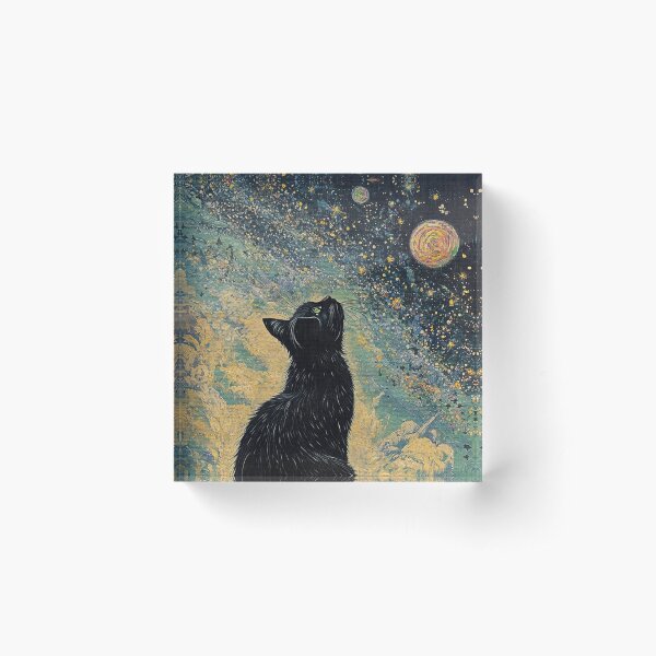 Item preview, The Cat's Gaze into the Starry Infinity designed and sold by TeeTribeWear.