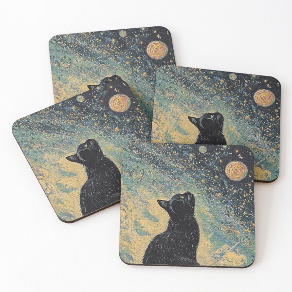 Item preview, The Cat's Gaze into the Starry Infinity designed and sold by TeeTribeWear.