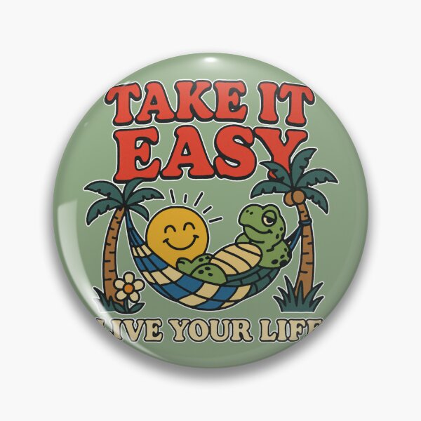 Item preview, Take It Easy - Hammock Turtle Chill Vibes designed and sold by zzz888.