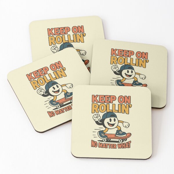 Item preview, Keep On Rollin' - Retro Skateboarding Motivation designed and sold by zzz888.