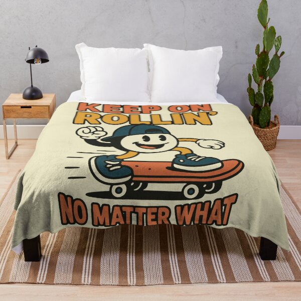 Item preview, Keep On Rollin' - Retro Skateboarding Motivation designed and sold by zzz888.