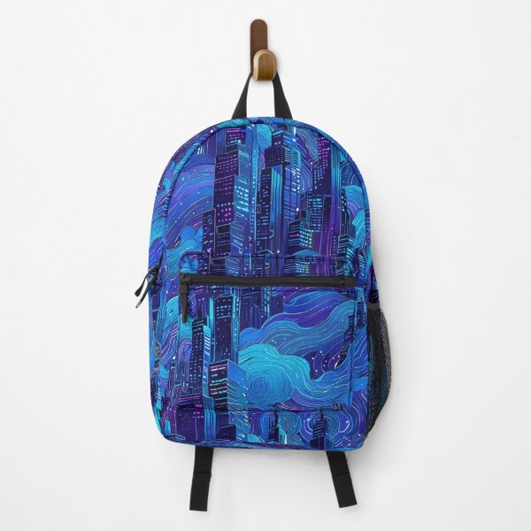Item preview, Colorful Abstract Night City with Swirling Cloud designed and sold by CoolPixels.