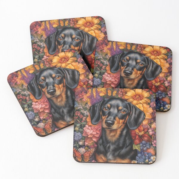 Item preview, Dachshund in Flowers designed and sold by PetsArt.