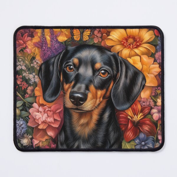 Item preview, Dachshund in Flowers designed and sold by PetsArt.