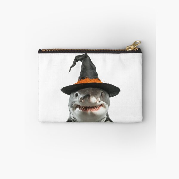 Item preview, Great White Shark Wearing Halloween Witch Hat designed and sold by LazyOwlStore.