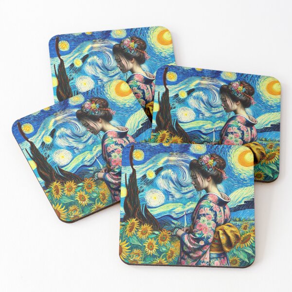 Artikelvorschau, Japanisches Mädchen, inspiriert von Vincent Van Gogh entworfen und verkauft von ramazis.