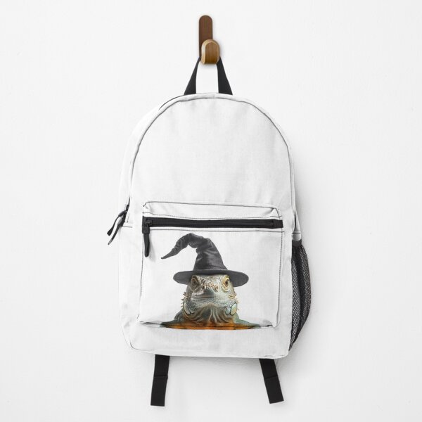 Item preview, Green Iguana Wearing Halloween Witch Hat designed and sold by LazyOwlStore.