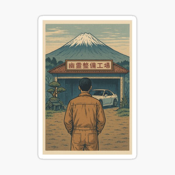Item preview, Retro Illustration – JDM Fuji Mountain Aesthetic designed and sold by LinearForm.