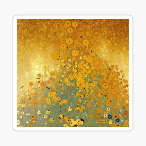 Aperçu de l'œuvre Le jardin de fleurs dorées de Gustav Klimt créée et vendue par maniacfitness.