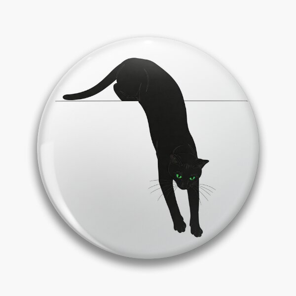 Artikelvorschau, Kletternde schwarze Katze mit grünen Augen entworfen und verkauft von MargLandmeter.