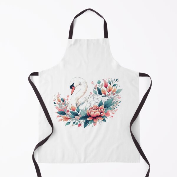Item preview, A beautiful swan with various leaves and colorful flowers designed and sold by Marcoshop10.
