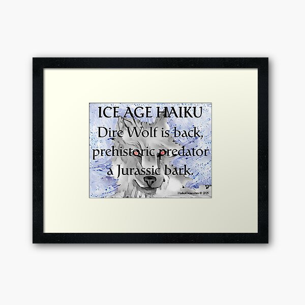 Ice Age Haiku Framed Art Print