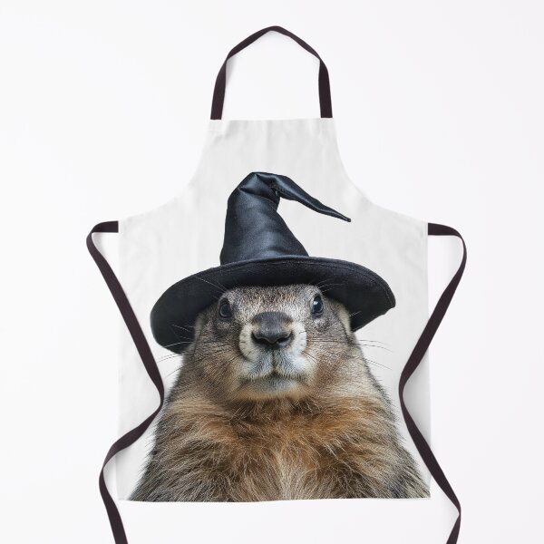 Item preview, Groundhog Wearing Halloween Witch Hat designed and sold by LazyOwlStore.