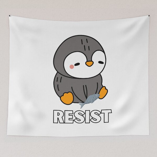 Item preview, Resist Penguin Anti Tariffs designed and sold by ThereseLyssia.