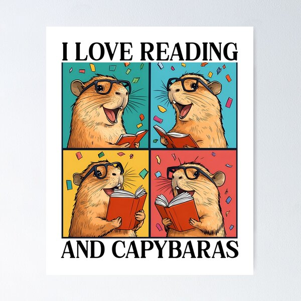 Item preview, I Love Reading And Capybaras designed and sold by RockFireMerch.