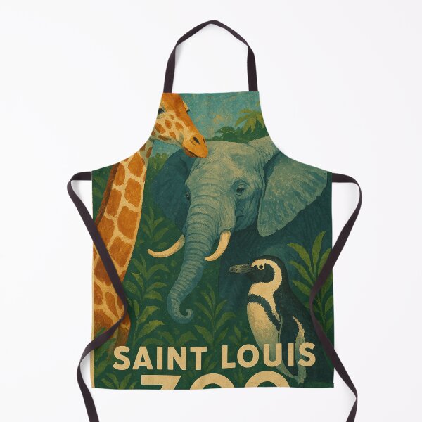 Item preview, Saint Louis Zoo Trio – Giraffe, Elephant, and Penguin designed and sold by Places On Earth.