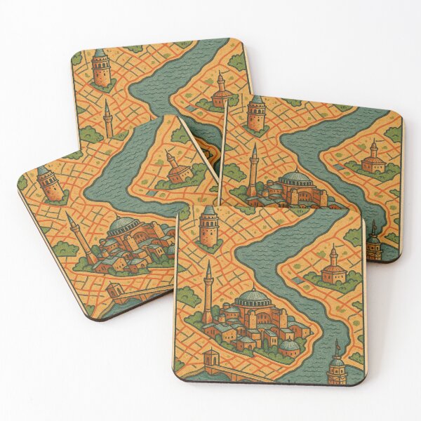 Item preview, Hand-Drawn Istanbul Map with Landmarks designed and sold by Places On Earth.