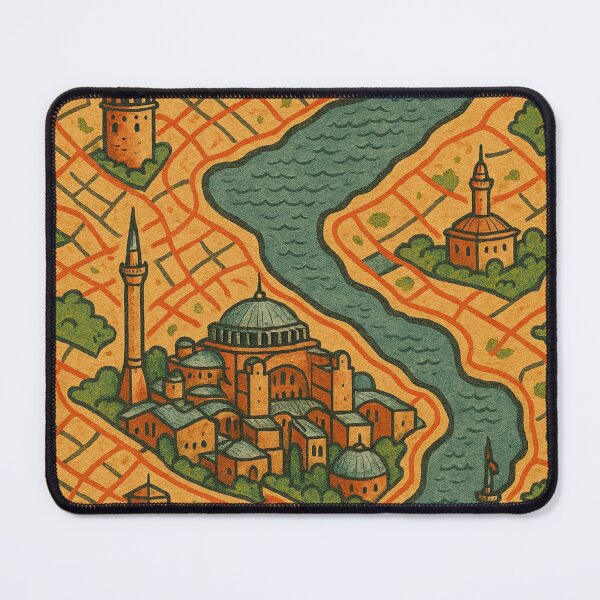 Item preview, Hand-Drawn Istanbul Map with Landmarks designed and sold by Places On Earth.