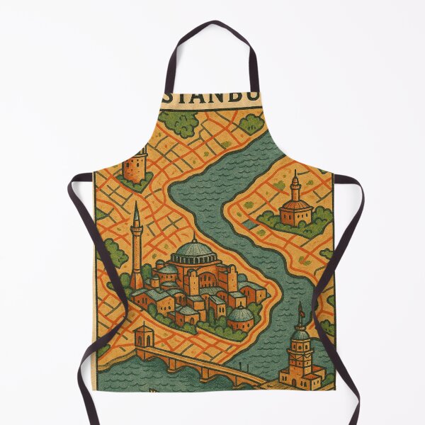 Item preview, Hand-Drawn Istanbul Map with Landmarks designed and sold by Places On Earth.