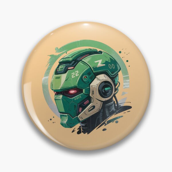 Item preview, A stylized, futuristic robot head designed and sold by 123ks.
