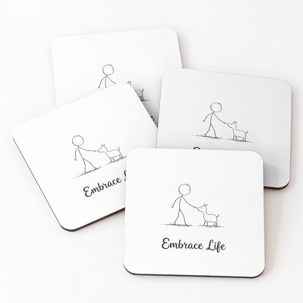 Item preview, Stay Positive – Minimalist Script with Stick Friends designed and sold by Colorful-Garden.