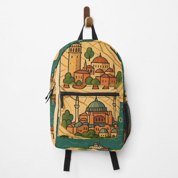 Item preview, Stylized Istanbul Map Landmarks with Bosphorus and Sea of Marmara designed and sold by Places On Earth.