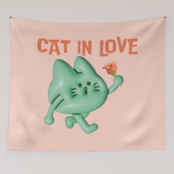 Item preview, Cat in Love designed and sold by browncis1shop.