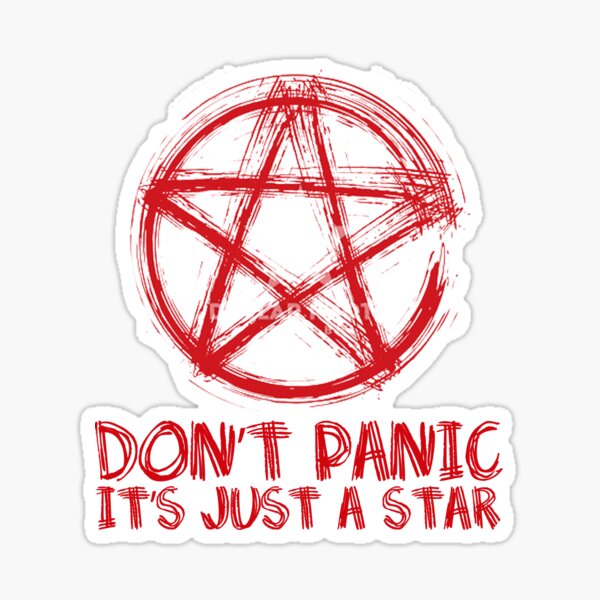 don't panic just a star Sticker