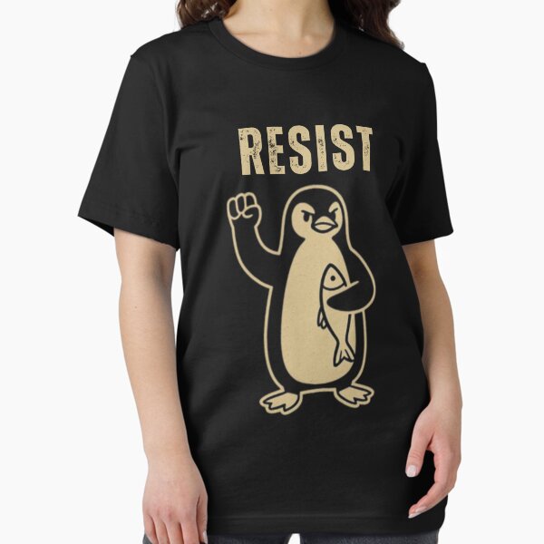 Vista previa del artículo con la obra «Resiste al pingüino», diseñado y vendido por ThereseLyssia.
