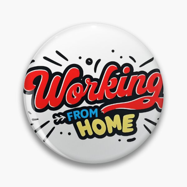 Item preview, working from home funky text designed and sold by Metaverse8.