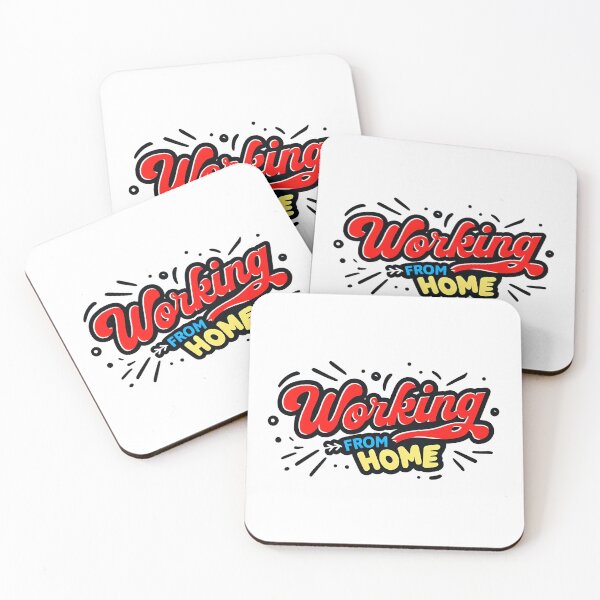 Item preview, working from home funky text designed and sold by Metaverse8.