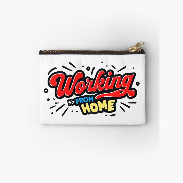 Item preview, working from home funky text designed and sold by Metaverse8.