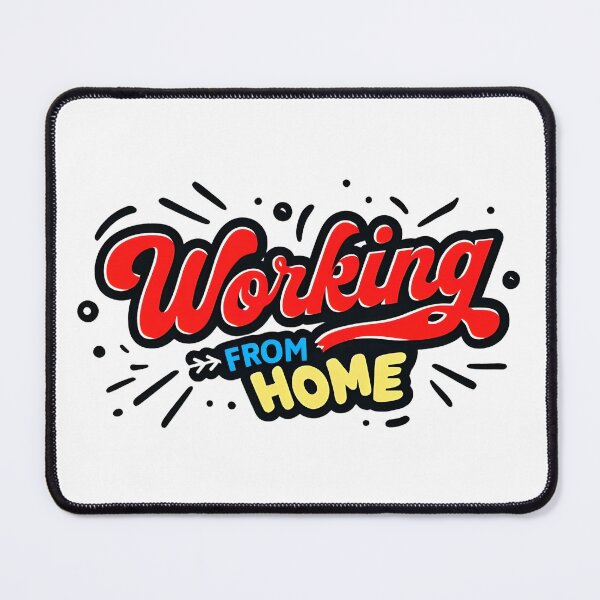 Item preview, working from home funky text designed and sold by Metaverse8.